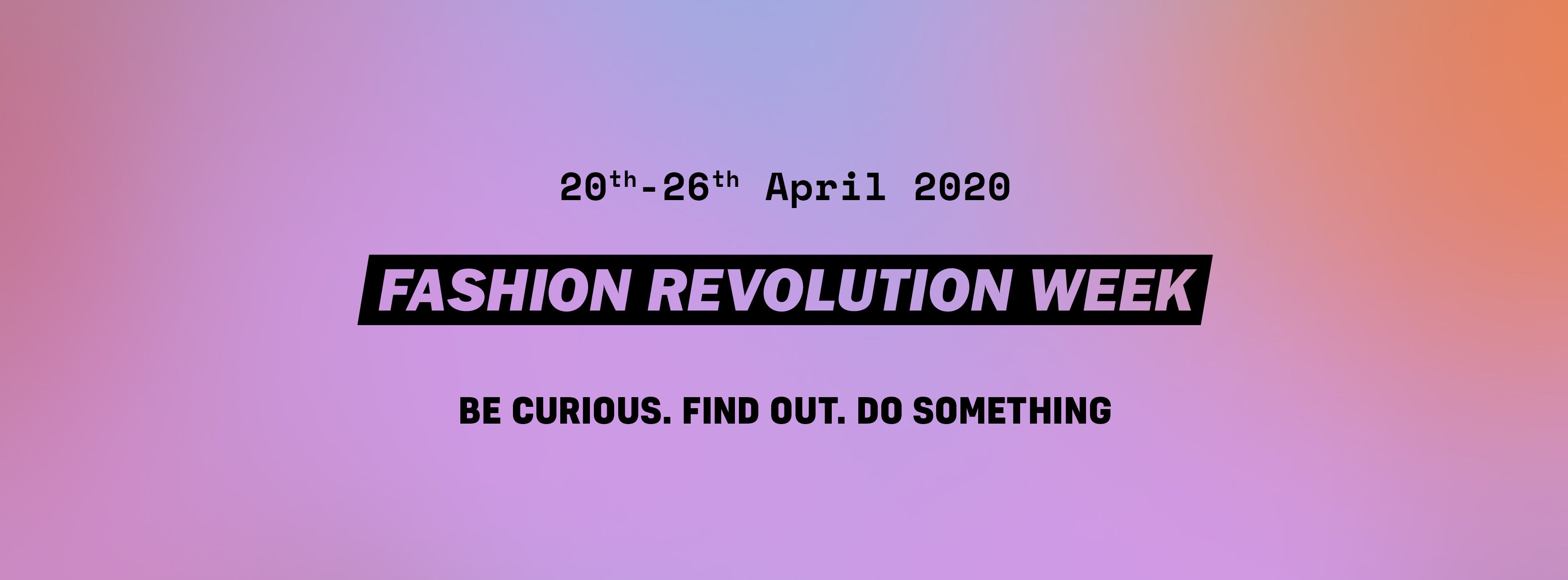 Fashion Revolution Week 2020