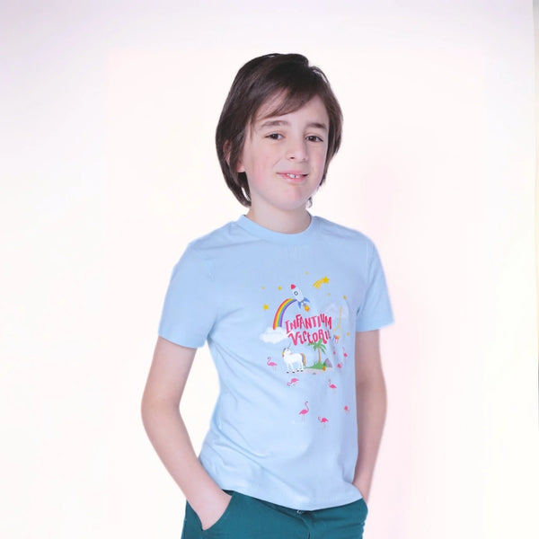 Eenhoorn en regenboog T-shirt voor kinderen en volwassenen