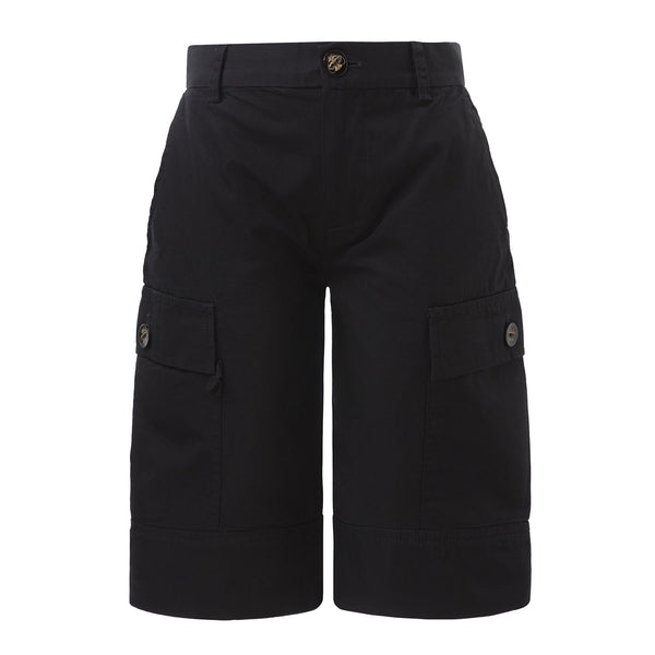 Kids Black Cargo Shorts