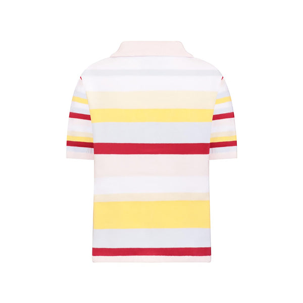 Knitted Shirt with Pastel Stripes