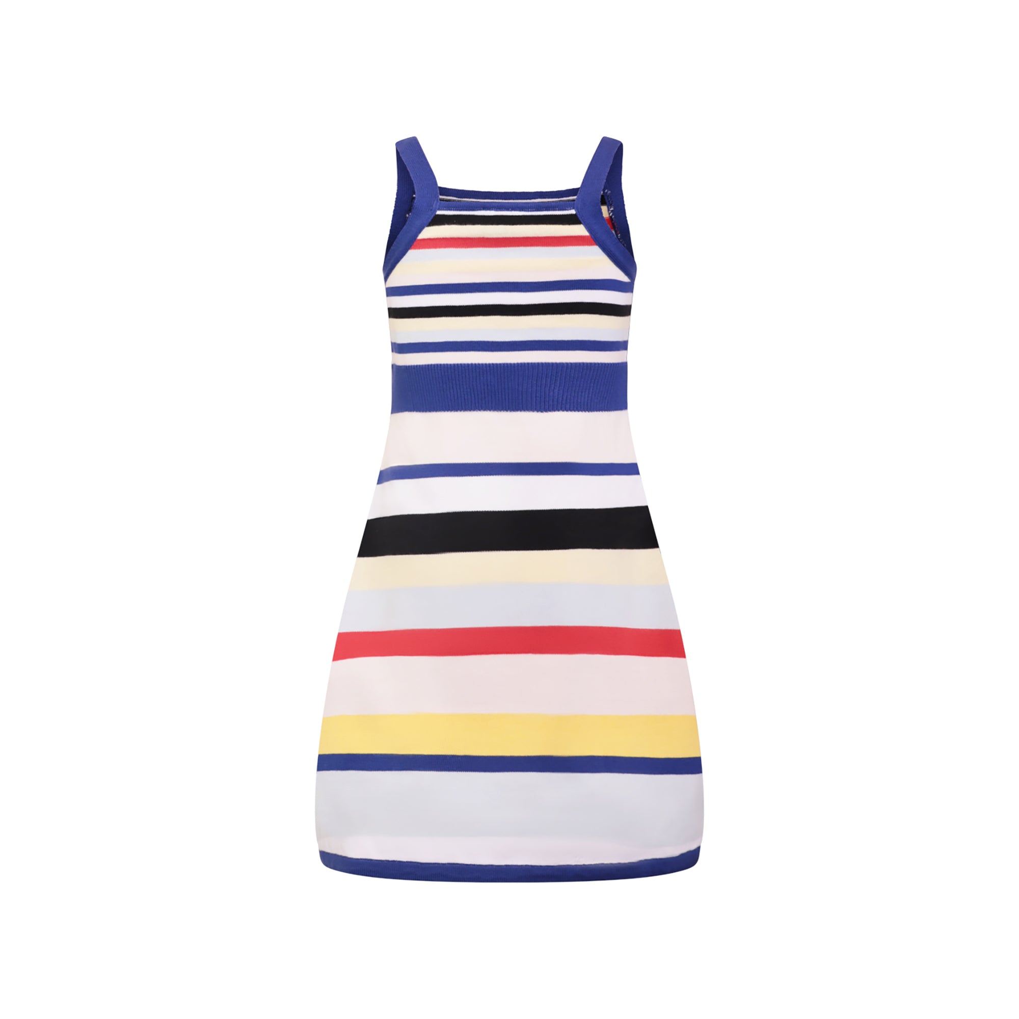 Girls Beach Dress with Bright Stripes