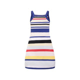 Girls Beach Dress with Bright Stripes