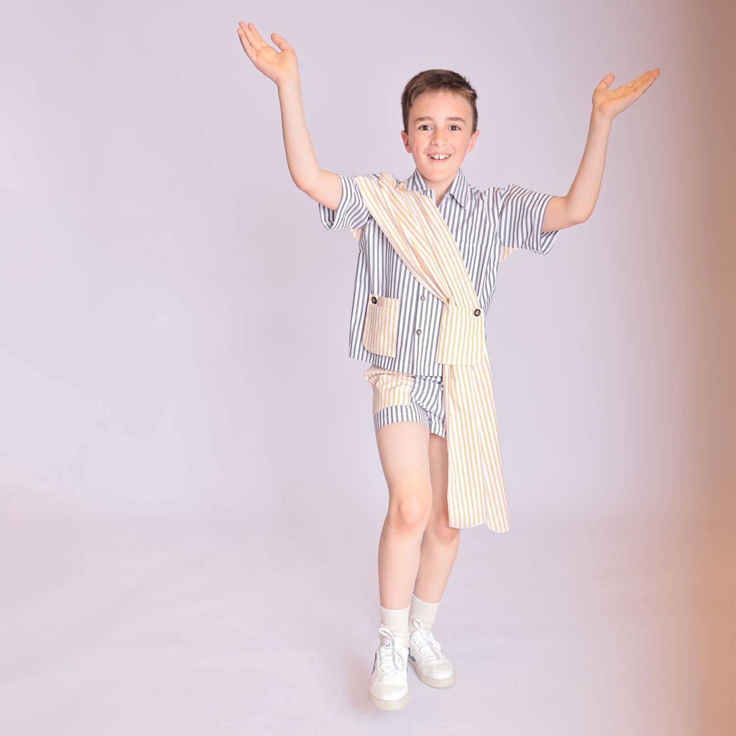 Zero Waste Striped Shirts for Boys and Girls