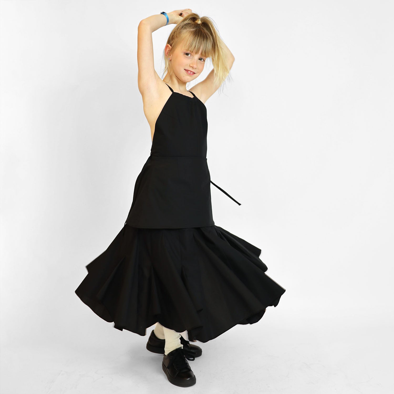 Zero Waste Girls Black Dress