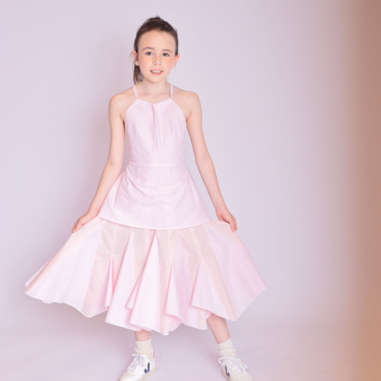 Zero Waste Pink Flower Girl Dress