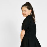 Zero Waste Black Shirt Dress