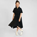 Zero Waste Black Shirt Dress