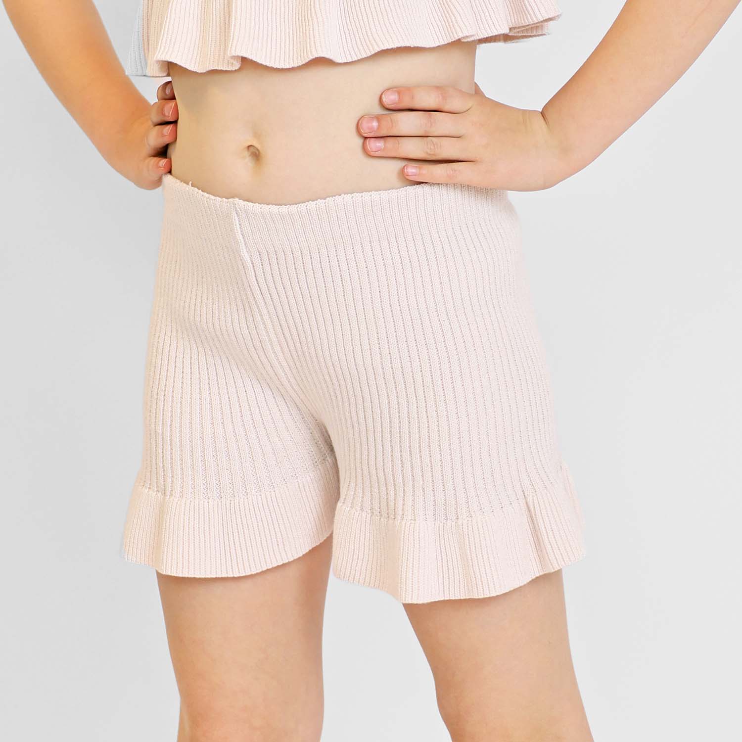 Pink Knitted Beach Shorts