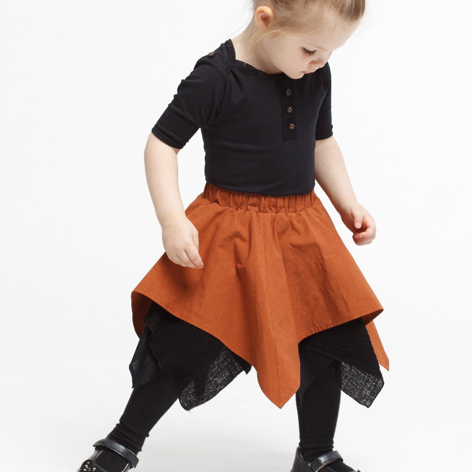 Baby Handkerchief Skirt in Copper