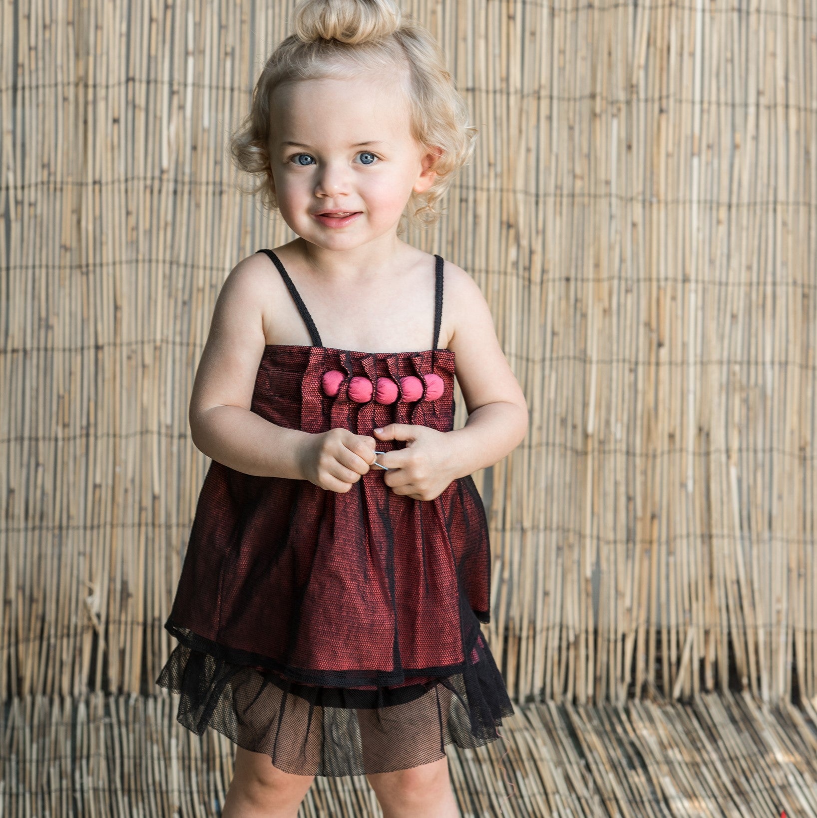 Baby Girl  Bloomers in Black and Red