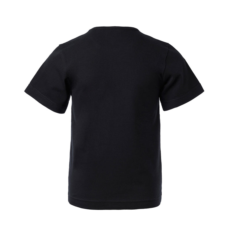 Zwart T-shirt met korte mouwen en Toscaanse print 