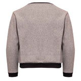 Grey Fleece Sweatshirt with Dragon Appliqué