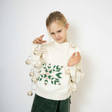 Kerstsweater van biologisch katoen Snowflake