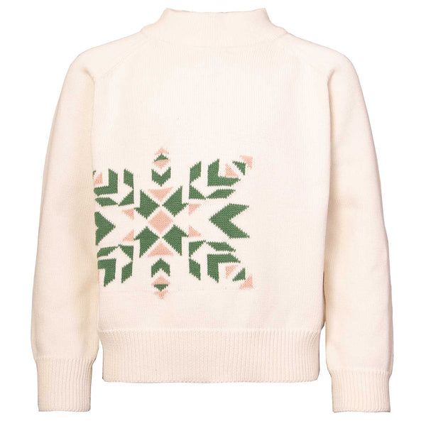 Kerstsweater van biologisch katoen Snowflake