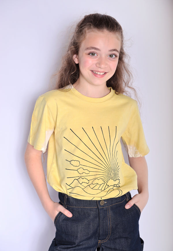 T-shirt voor meisjes en jongens met natuurlijke kurkuma