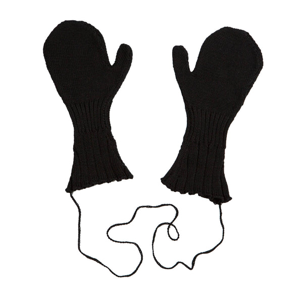 Knitted Black Gloves