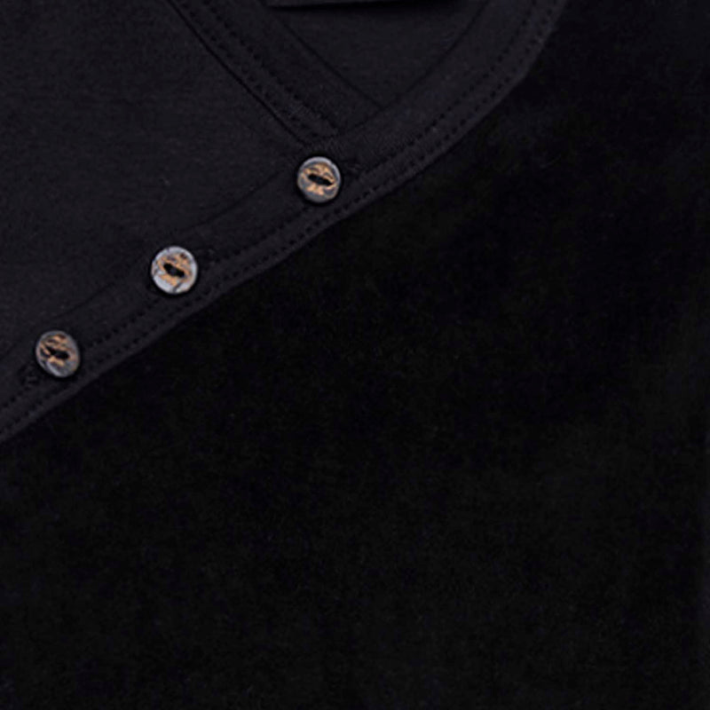 Zwarte baby onesie met fluwelen detail