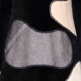 Zwart fluwelen A-lijn jurk
