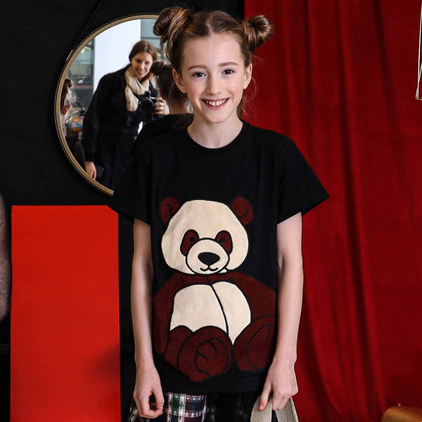 Zwart T-shirt met panda