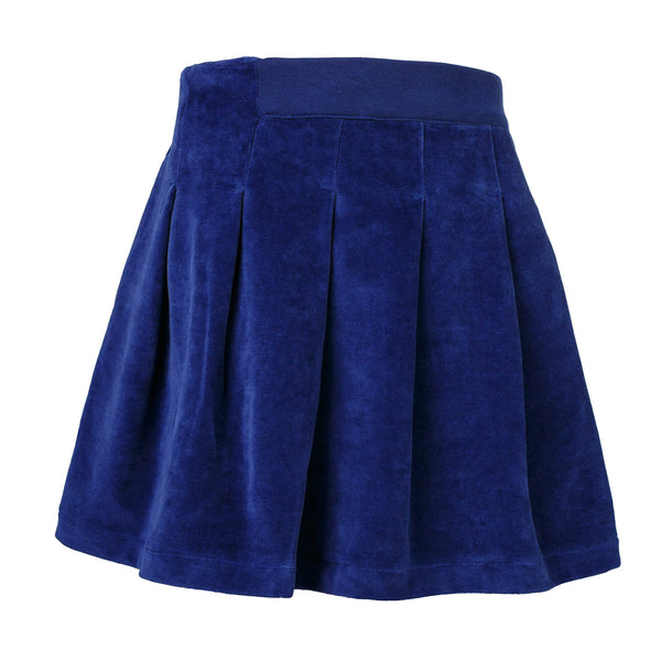 Blauwe fluwelen rok voor meisjes 