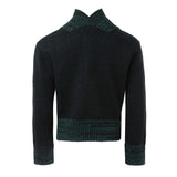 Knitted Black and Green Sweater