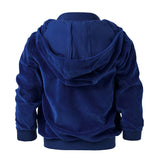Koningsblauwe fluwelen hoodie