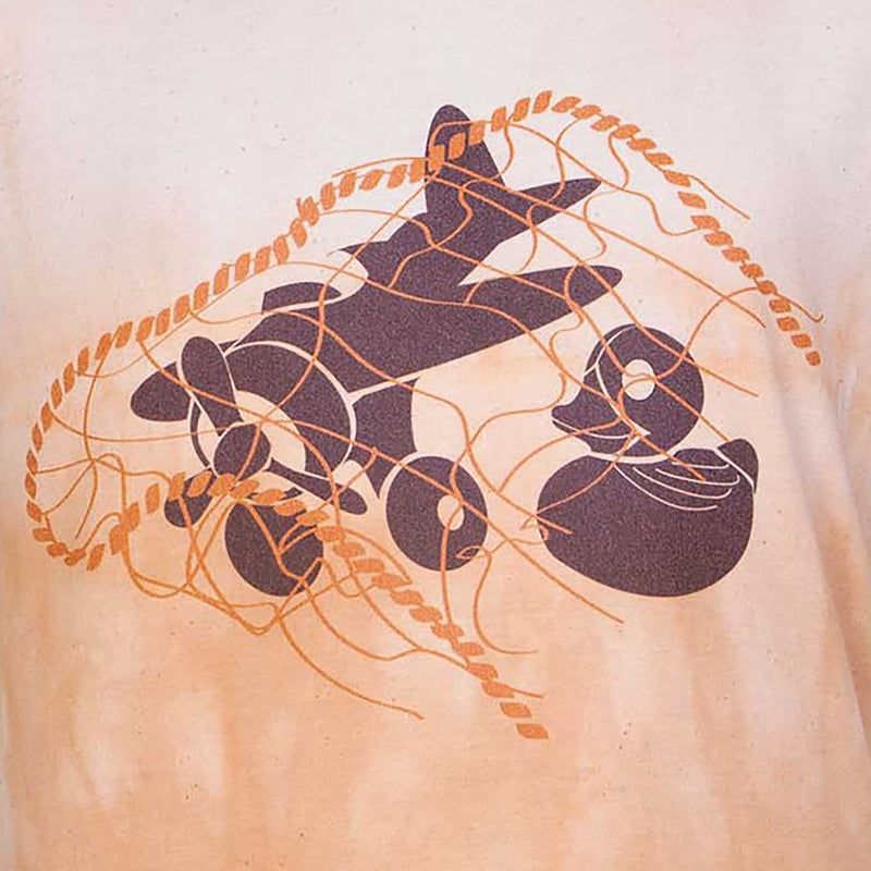 Ambachtelijk T-shirt natuurlijk geverfd met Biologische Gele Uien