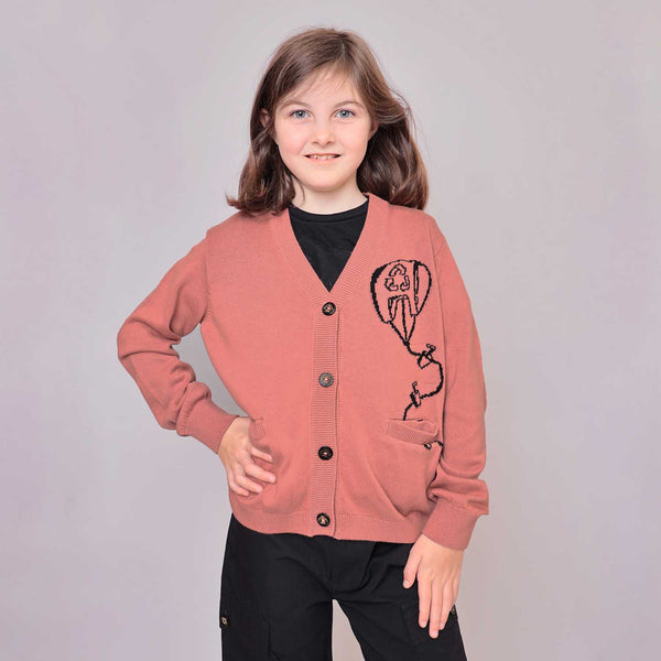 Roze vest voor jongens en meisjes met vlieger