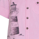 Handbeschilderd roze overhemd Limited Edition, GOTS
