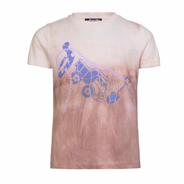 Artisanal T-Shirt Naturally Dyed with Red Onion, Organic