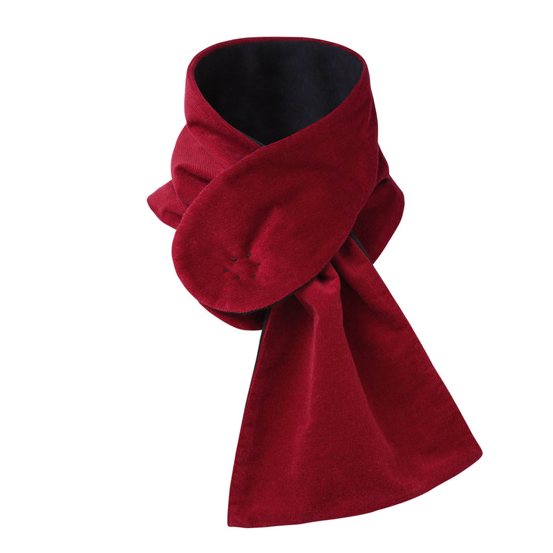 Rode corduroy sjaal