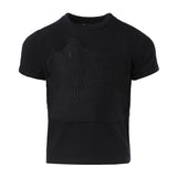 Zwart T-shirt met booreiland