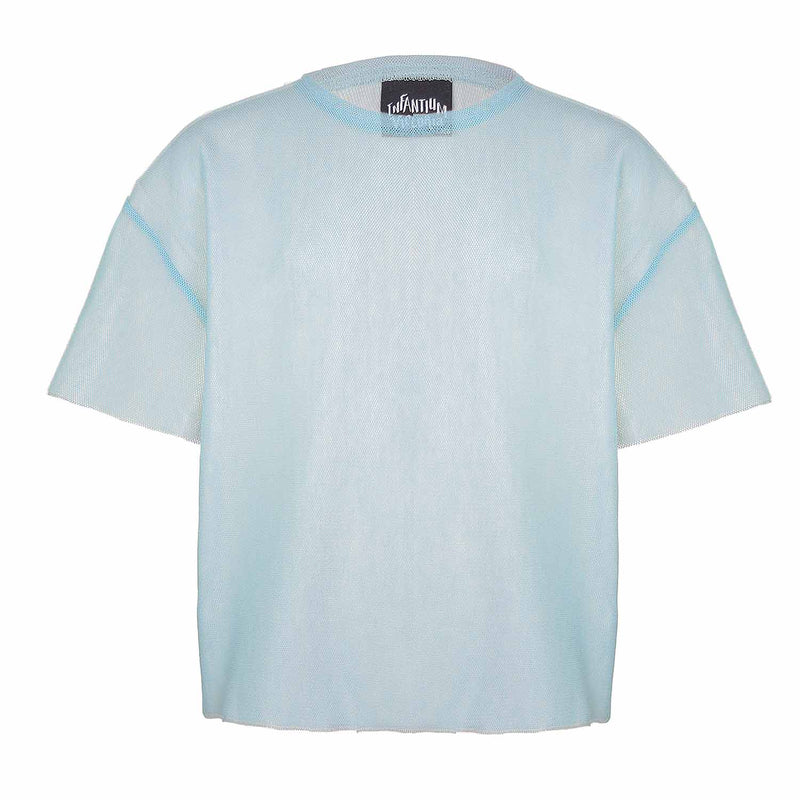 Blauw transparant T-shirt
