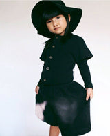 Kids Black Short Boiler Suit